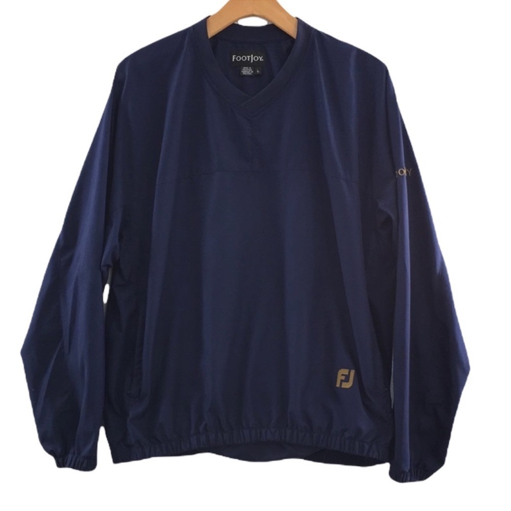 Footjoy Navy Blue Pullover Windbreaker Golf Jacket